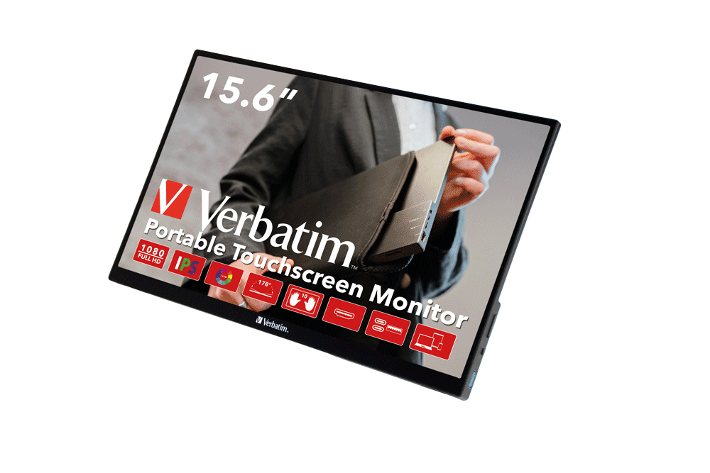 Image of Verbatim 49592 computer monitor 39.6 cm (15.6") 1920 x 1080 pixels...