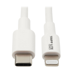 Tripp Lite M102-003-WH USB-C to Lightning Sync/Charge Cable (M/M), MFi Certified, White, 3 ft. (0.9 m)