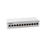 LevelOne Equip 326522 12-Port Cat.6 Desktop Patch Panel; Light Grey