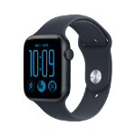 Apple Watch SE (3nd generation) SE 3 GPS 44mm Midnight Aluminium Case with Navy Blue Sport Band - S/M