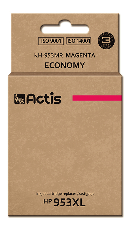 Actis KH-953MR ink (replacement for HP 953XL F6U17AE; Standard; 25 ml; magenta) - New Chip