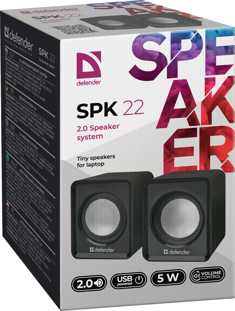 Defender SPK 22 5 W Svart 2.0 kanaler