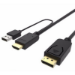FDL 1.8M HDMI/A 2.0 TO DISPLAYPORT CABLE M/M