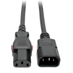 Tripp Lite C14 Male to C13 Female Power Cable, C13 to C14 PDU-Style, Locking C13 Connector, 10A, 18 AWG, 0.31 m
