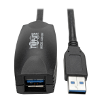 Tripp Lite U330-05M USB cable USB 3.2 Gen 1 (3.1 Gen 1) 192.1" (4.88 m) USB A 5 Gbit/s Black