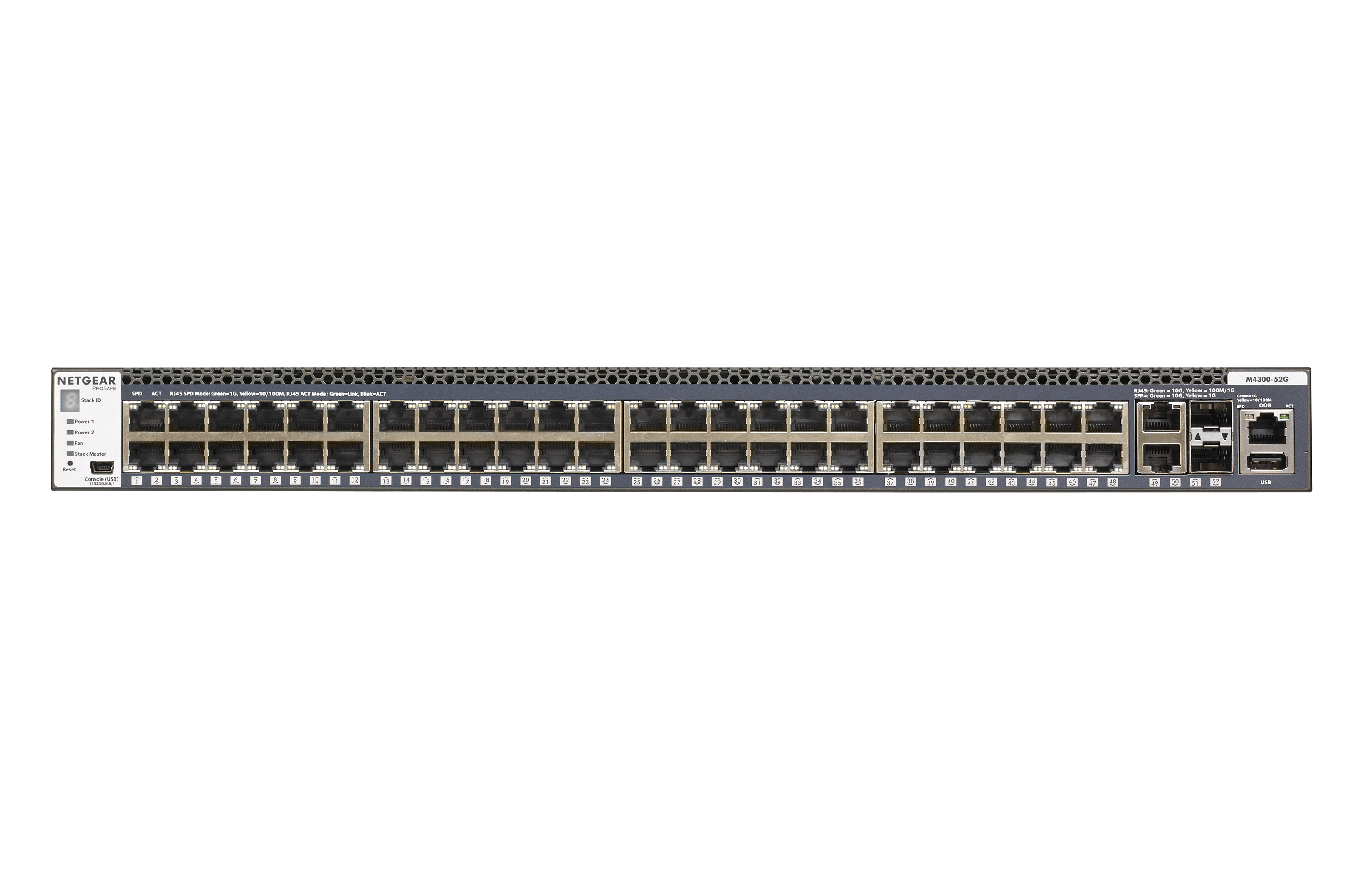 Image of NETGEAR M4300-52G Managed L3 Gigabit Ethernet (10/100/1000) 1U Grey