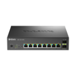 D-Link DMS-1250-10SPL/B 10-Port Multi-Gigabit Smart Managed PoE+ Switch including 8 multi-Gigabit 2.5G PoE and 2 10G SFP+ ports