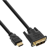 InLine HDMI to DVI Cable male / 18+1 male gold plated 1m