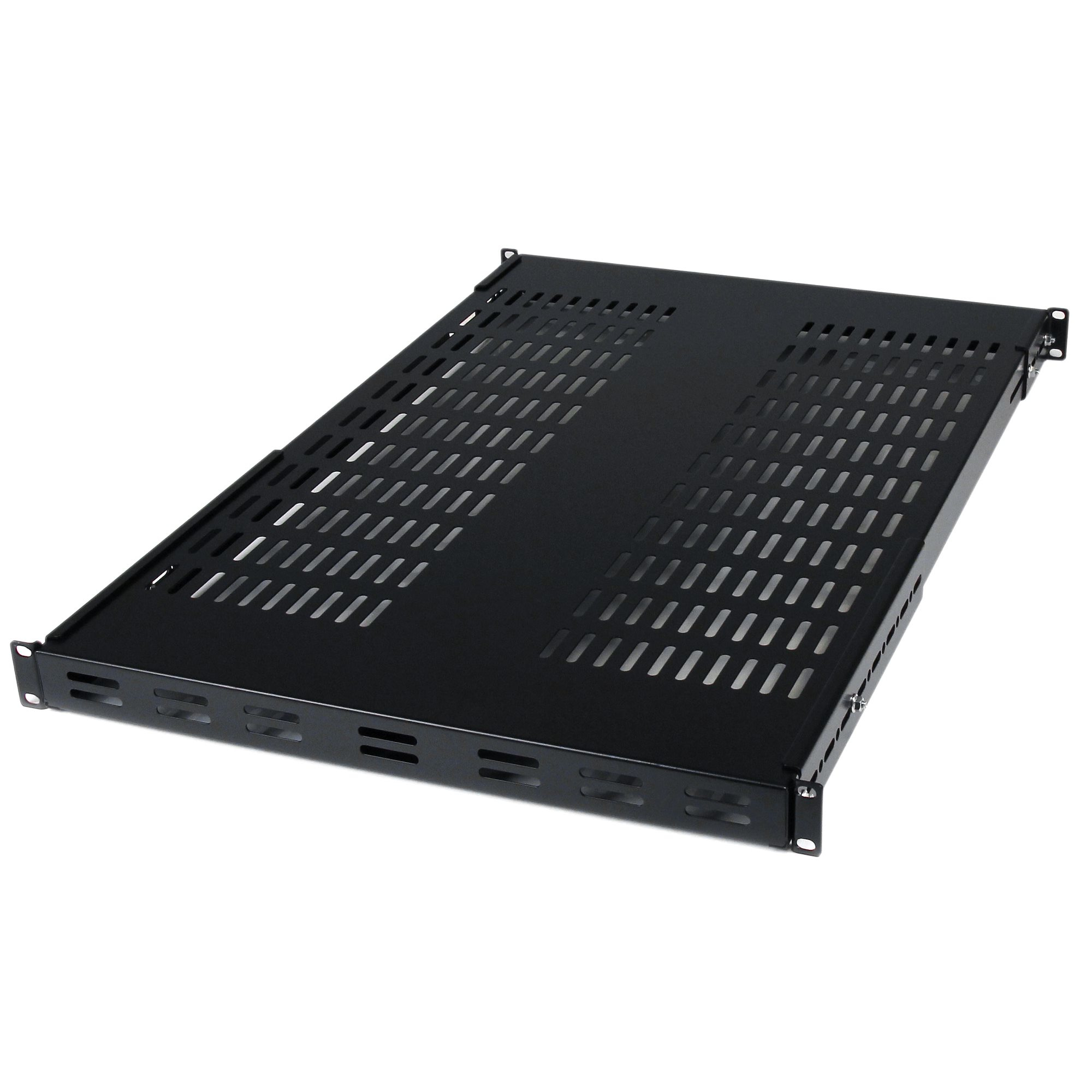 Image of StarTech.com 1U Adjustable Vented Server Rack Mount Shelf - 175lbs...