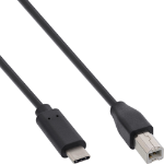 InLine USB 2.0 Cable, USB-C male / USB-B male, black, 5m