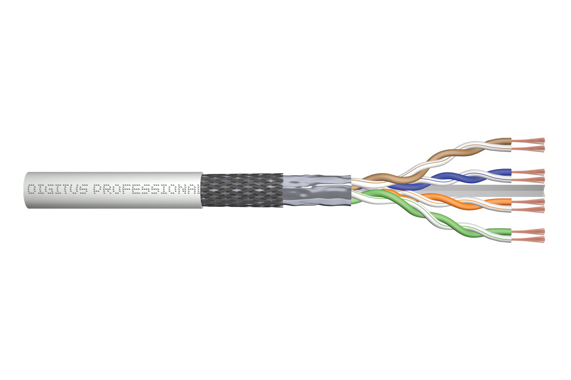 Image of Digitus CAT 6 SF/UTP twisted pair patch cord, raw