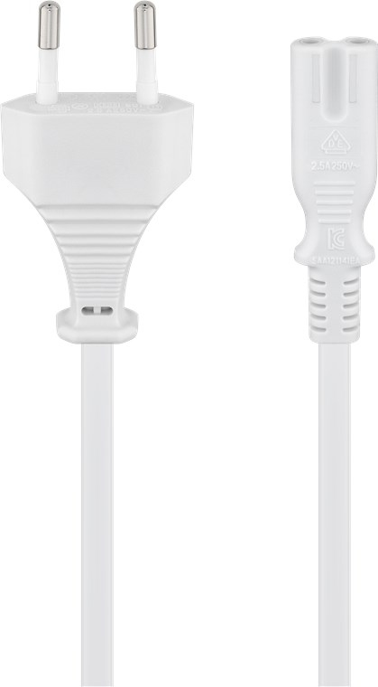Image of Goobay Connection Cable Euro Plug, 1.5 m, White