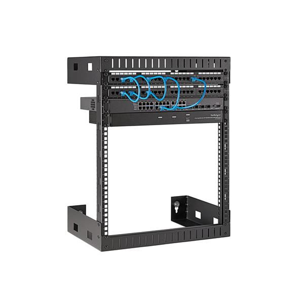 StarTech.com 12U 19&quot; Wall Mount Network Rack - 12&quot; Deep 2 Post Open Frame Server Room Rack for Data/AV/IT/ Communication/Computer Equipment/Patch Panel w/Cage Nuts &amp; Screws 200lb Capacity