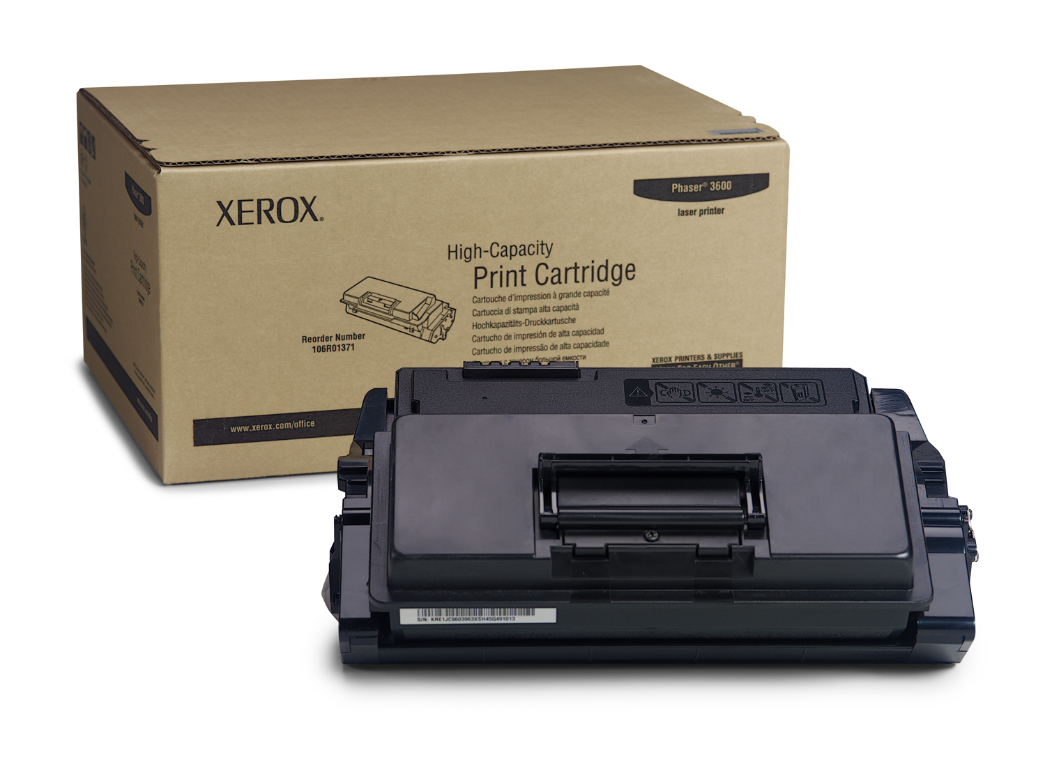 Image of Xerox 106R01371 Toner cartridge black high-capacity, 14K pages/5%...