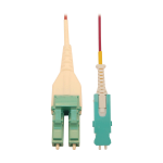 Tripp Lite N823L-01M-MG 40/100/400G Multimode 50/125 OM4 Fiber Optic Cable (Duplex SN-PC to Duplex LC-PC M/M), LSZH, Magenta, 1 m (3.3 ft.)