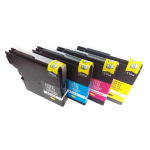 CTS Wholesale Comp Brother LC1100 Multipack 4 Ink Ctgs  [LC1100BK/C/M/Y LC980BK/C/M/Y]