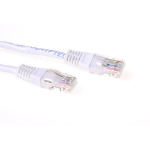 ACT Witte 1 meter U/UTP CAT6A patchkabels met RJ45 connectoren