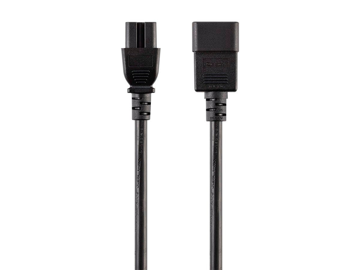 40065 Monoprice POWER CORD - IEC 60320 C20 TO IEC 60320 C15_ 14AWG_ 15A/1875W_ 3-PRONG