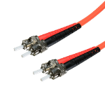 Cablenet 1m OM3 50/125 ST-ST Duplex Orange LSOH Fibre Patch Lead