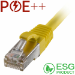 Cablenet 2m Cat6a RJ45 Yellow S/FTP LSOH 26AWG Snagless Booted Patch Lead (PK 100)