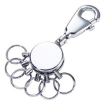 TROIKA PATENT Key ring Silver