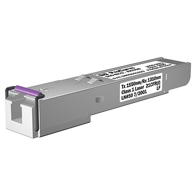 Image of HPE X112 100M SFP LC BX-D Transceiver network transceiver module...