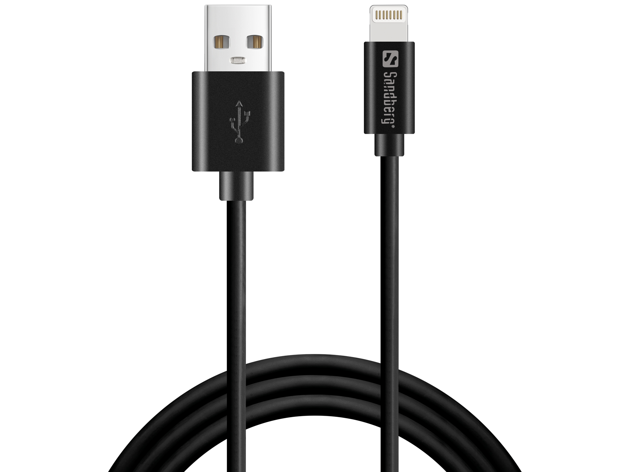 Image of Sandberg USB>Lightning MFI 1m Black