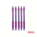 Zebra Z-Grip Smooth Retractable Ballpoint Pen Violet Ink Box 12