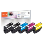 Peach PI200-773 inktcartridge 5 stuk(s) Compatibel Hoog (XL) rendement Zwart, Cyaan, Magenta, Foto zwart, Geel