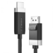 ALOGIC FUDPHD2-SGR video cable adapter 2 m DisplayPort HDMI Black, Grey