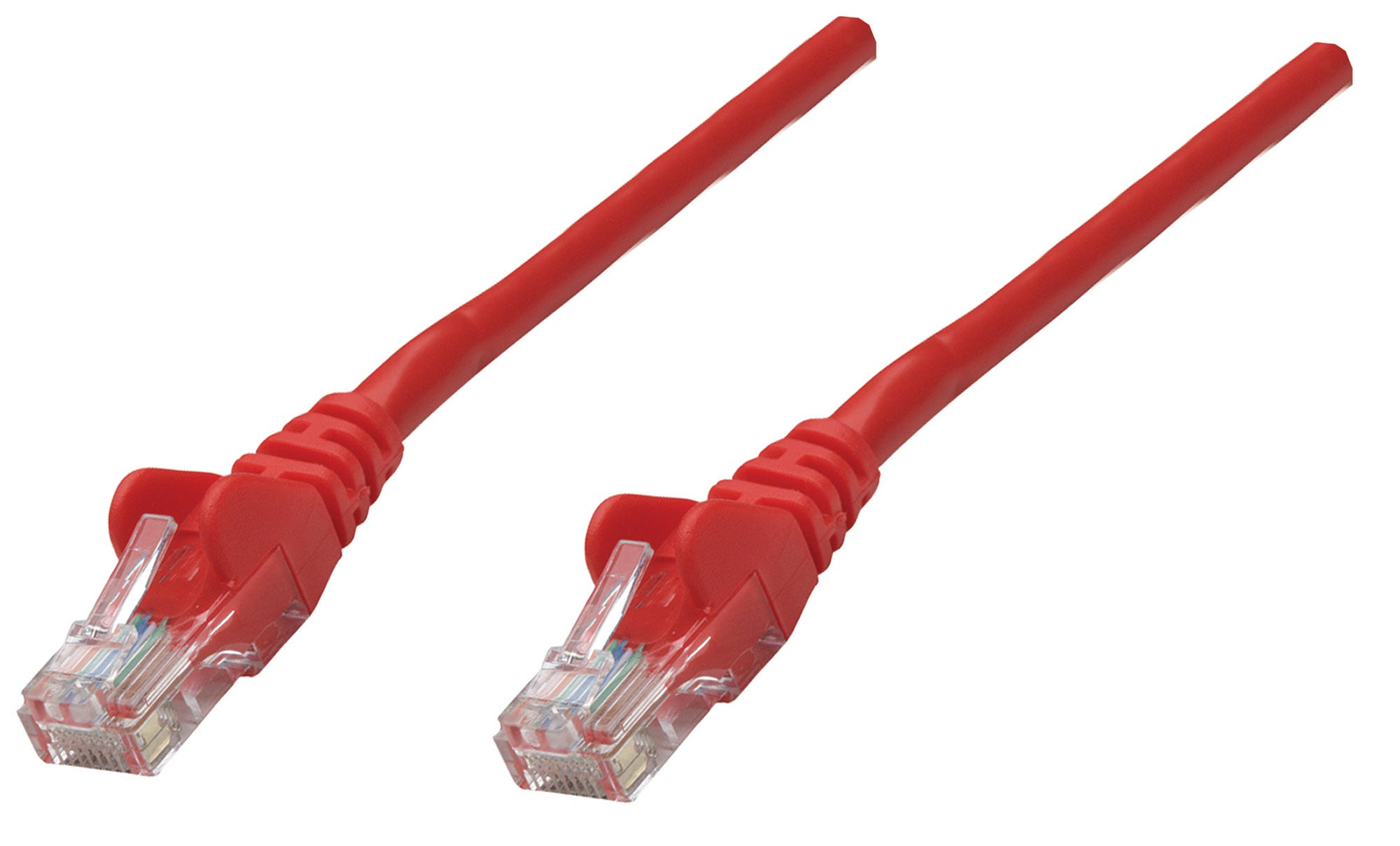 Image of Intellinet Network Patch Cable, Cat5e, 0.25m, Red, CCA, U/UTP,...