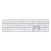 Apple Magic w/ Numeric Keypad keyboard Universal Bluetooth QWERTY UK English Silver, White