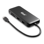 CLUB3D 8-1 Portable Dock USB Type-C® 10Gbps to HDMI™ and DisplayPort™ 8K30Hz PD Max.100Watt