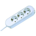 Bachmann 3x Schuko H05VV-F 3G 1.50mm² 16A/3680W 5m power extension 3 AC outlet(s) White