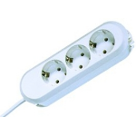 Bachmann 3x Schuko H05VV-F 3G 1.50mmÂ² 16A/3680W 3m power extension 3 AC outlet(s) White