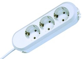 Image of Bachmann 3x Schuko H05VV-F 3G 1.50mm² 16A/3680W 3m power...
