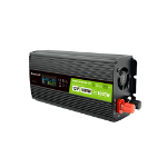 Green Cell Przetwornica napicia PowerInverter LCD 12 V 500W/1000W Przetwornica samochodowa z wywietlaczem - czysty sinus power adapter/inverter Auto Black