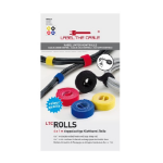 Label-the-cable ROLLS cable tie Velcro Black, Blue, Red, Yellow 4 pc(s)