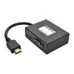 Tripp Lite 2-Port HDMI to VGA + Audio Adapter / Splitter, 1920 x 1440 (1080p)