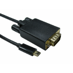 Cables Direct USB C to VGA 1080P @ 60HZ 1 m USB Type-C VGA (D-Sub) Black