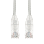 AddOn Networks 50ft White CAT 6A Slim PVC Ethernet Cable Snagless Clear-Claw RJ-45 M/M