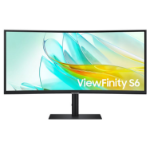 Samsung 34' ViewFinity S65UC WQHD Curved 3440x1440 1000R 5ms HDR 21:9 VA DP HDMI Headphone Speaker RJ45 USB-C LAN HAS Tilt Swivel Business Monitor 3YR