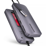 Axagon HMC-6GM2 USB 10Gbps hub USB-A USB-C HDMI M.2 SD/mSD PD 100W USB-C Wired USB 3.2 Gen 2 (3.1 Gen 2) Type-C Grey