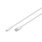 Digitus Lightning silicone connection cable, USB-A - Lightning 1m, white