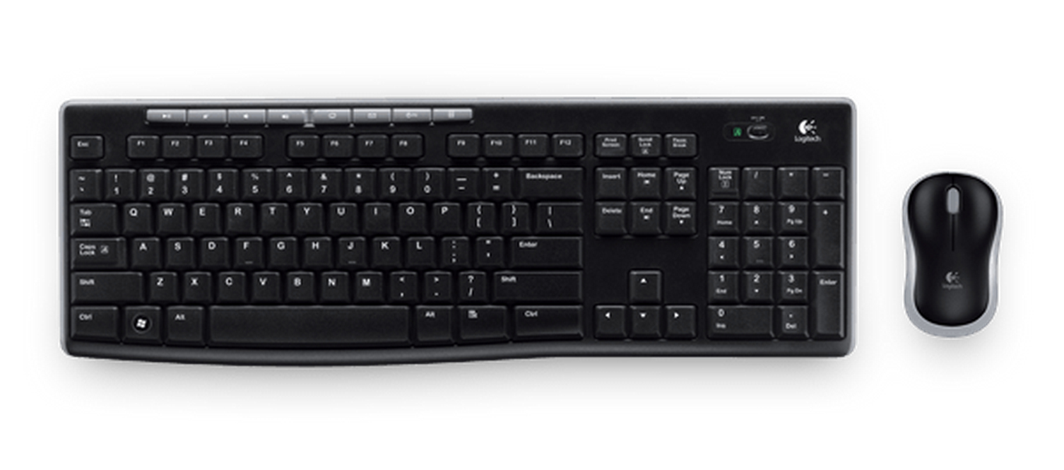 Logitech MK270 keyboard RF Wireless Greek Black