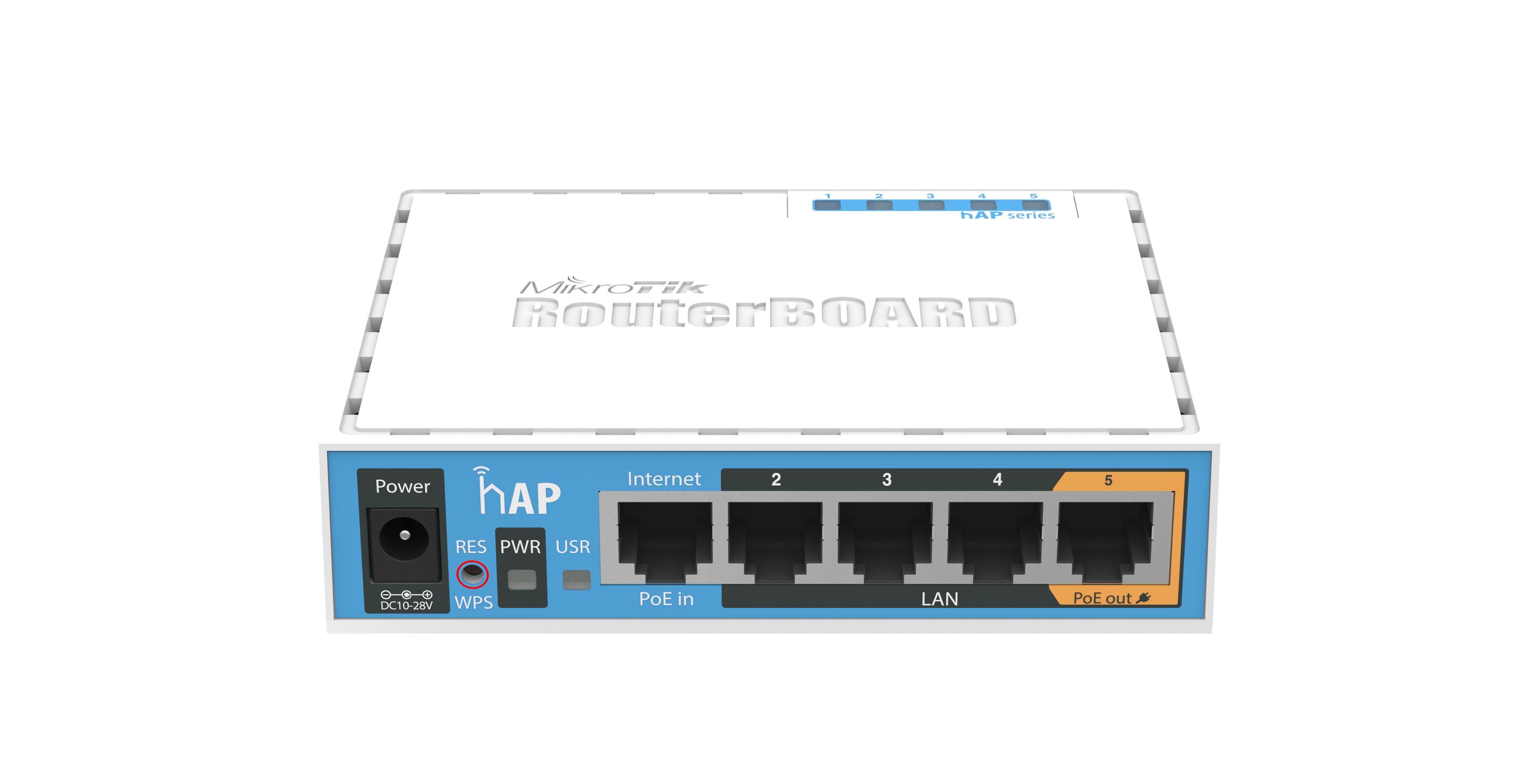 Image of Mikrotik hAP White Power over Ethernet (PoE)