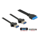 DeLOCK 85244 USB cable 0.8 m Black