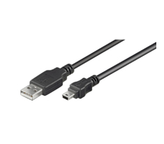 Image of Microconnect 3m USB A - mini B m/m USB cable USB 2.0 Mini-USB B Black
