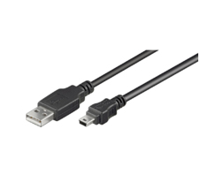 Microconnect 3m USB A - mini B m/m USB cable USB 2.0 Mini-USB B Black