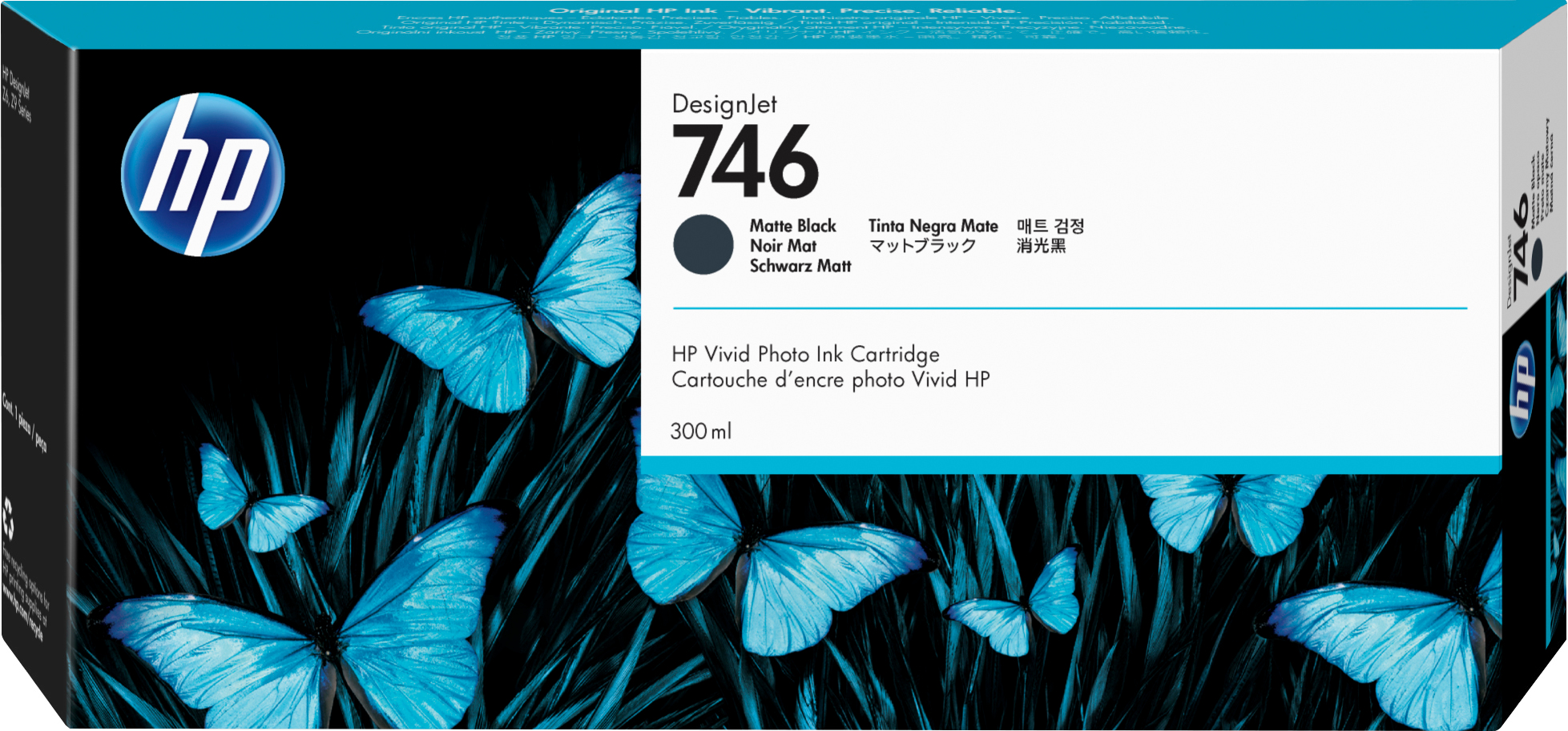 Image of HP P2V83A/746 Ink cartridge black matt 300ml for HP DesignJet Z 6/9+